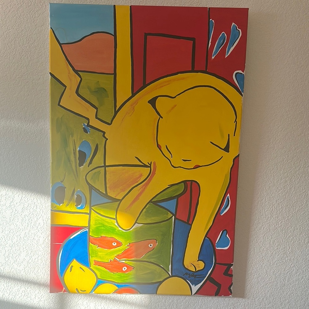 Custom Matisse x Pikachu Art – Bold & Playful Wall Piece
